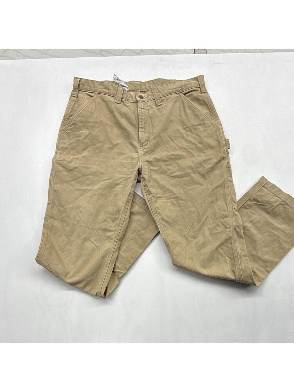 Carhartt B324 DKH Men's Relaxed Fit Beige Cotton Canvas Work Pants 38x32